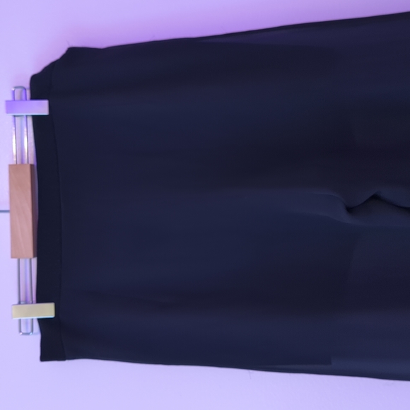 Y2K Black Wide Leg Sheer Pants with Black Shorts Size Small - Picture 2 of 5